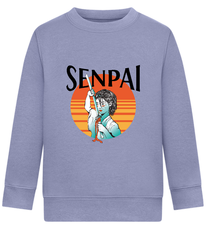 Senpai Sunset Design - Comfort Kids Sweater_BLUE_front