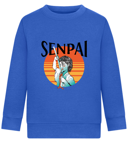 Senpai Sunset Design - Comfort Kids Sweater_ROYAL_front