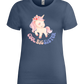 Cool Big Sister Unicorn Design - Premium women's t-shirt_DENIM_front