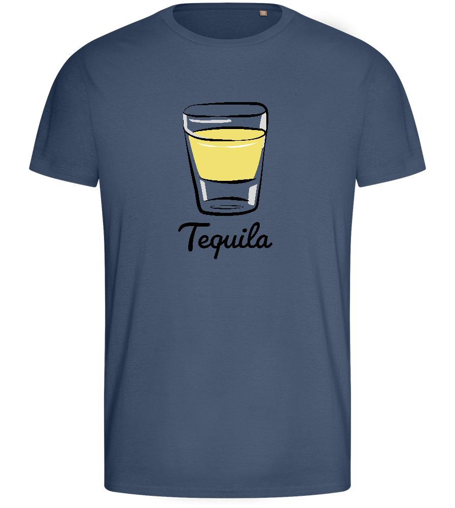 You're the Tequila Design - Basic men's fitted t-shirt_DENIM_front