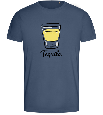 You're the Tequila Design - Basic men's fitted t-shirt_DENIM_front