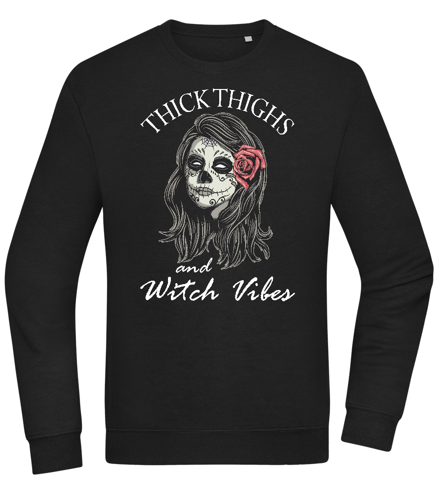 Thick Thighs Design - Comfort Essential Unisex Sweater_BLACK_front