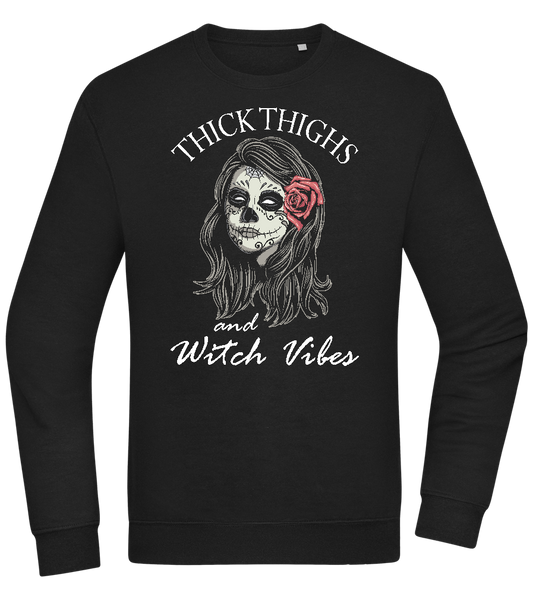 Thick Thighs Design - Comfort Essential Unisex Sweater_BLACK_front