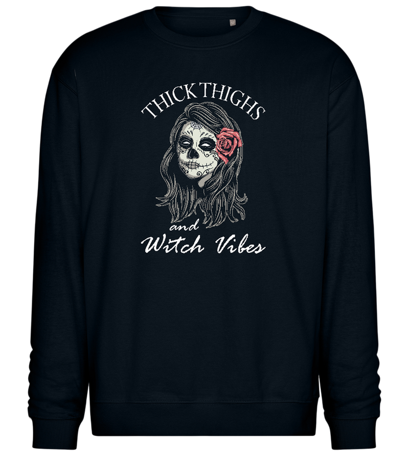 Thick Thighs Design - Comfort Essential Unisex Sweater_BLACK_front