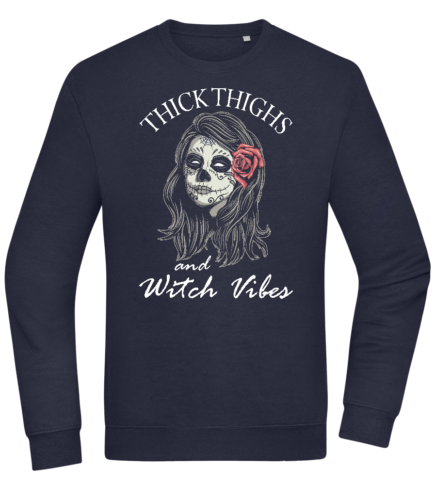 Thick Thighs Design - Comfort Essential Unisex Sweater_FRENCH NAVY_front