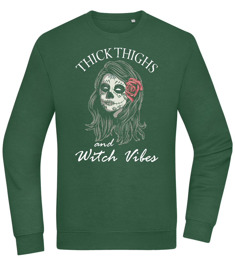 Thick Thighs Design - Comfort Essential Unisex Sweater_GREEN BOTTLE_front