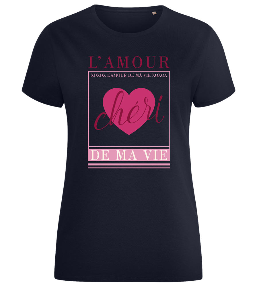 Chéri de ma Vie Design - Comfort women's fitted t-shirt_FRENCH NAVY_front