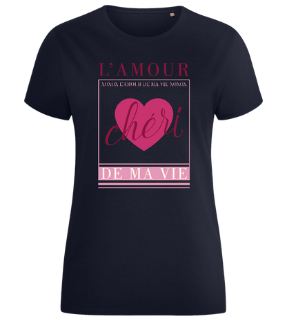 Chéri de ma Vie Design - Comfort women's fitted t-shirt_FRENCH NAVY_front