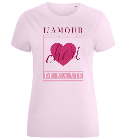 Chéri de ma Vie Design - Comfort women's fitted t-shirt_LIGHT PINK_front