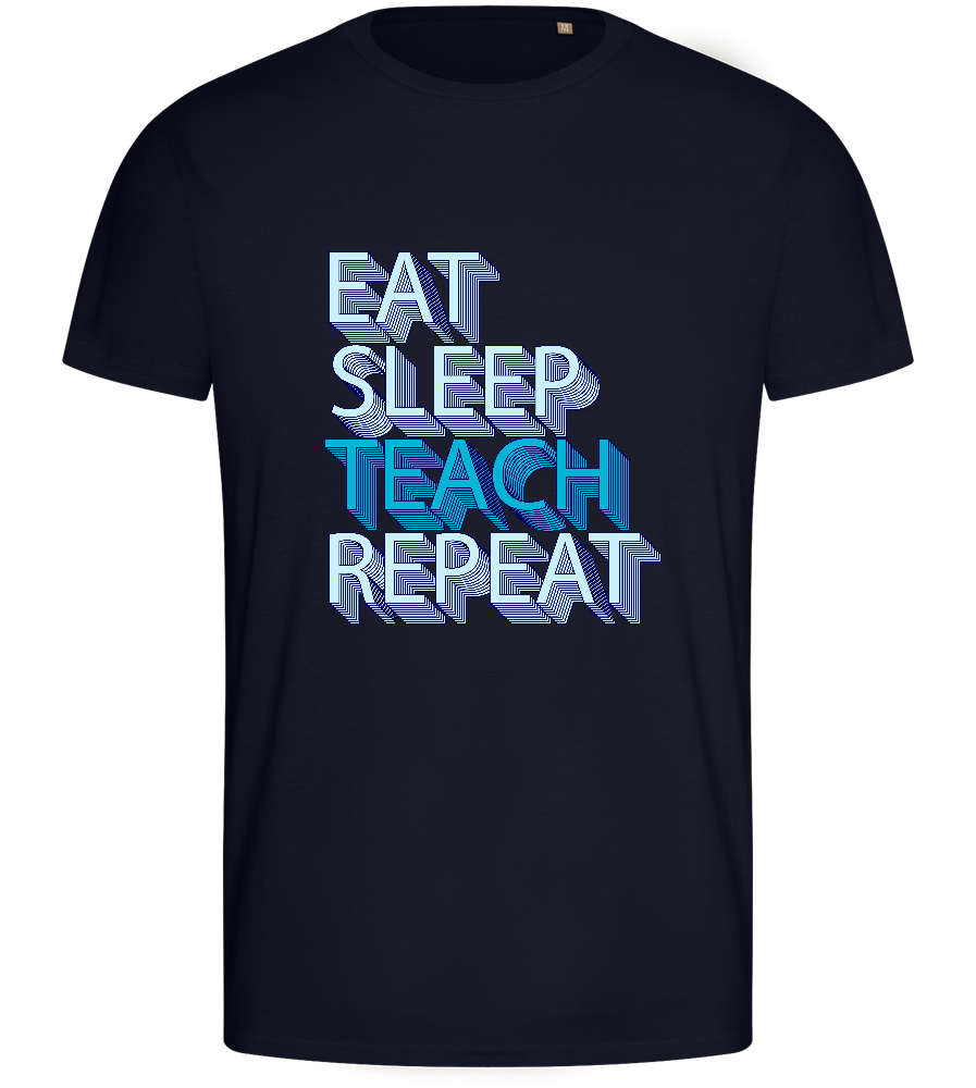 Teach and Repeat Design - Basic men's fitted t-shirt_FRENCH NAVY_front