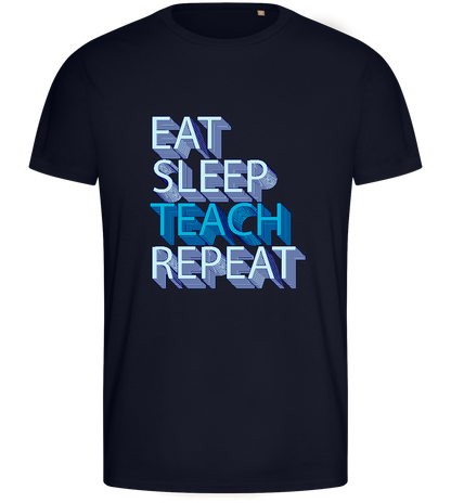 Teach and Repeat Design - Basic men's fitted t-shirt_FRENCH NAVY_front