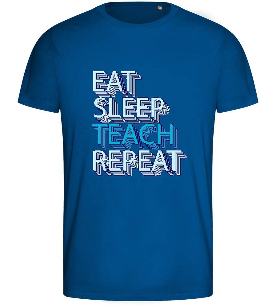 Teach and Repeat Design - Basic men's fitted t-shirt_ROYAL_front