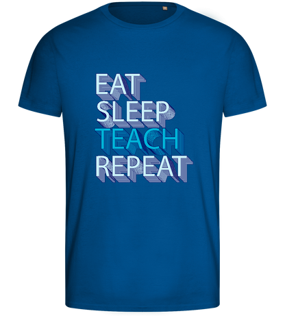 Teach and Repeat Design - Basic men's fitted t-shirt_ROYAL_front