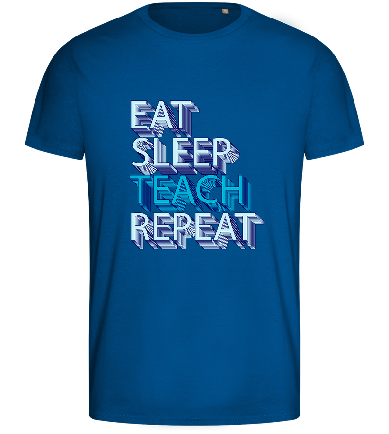 Teach and Repeat Design - Basic men's fitted t-shirt_ROYAL_front