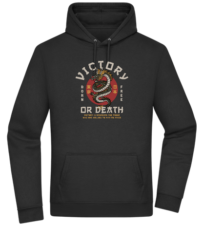 Victory Dragon Design - Premium Essential Unisex Hoodie_BLACK_front