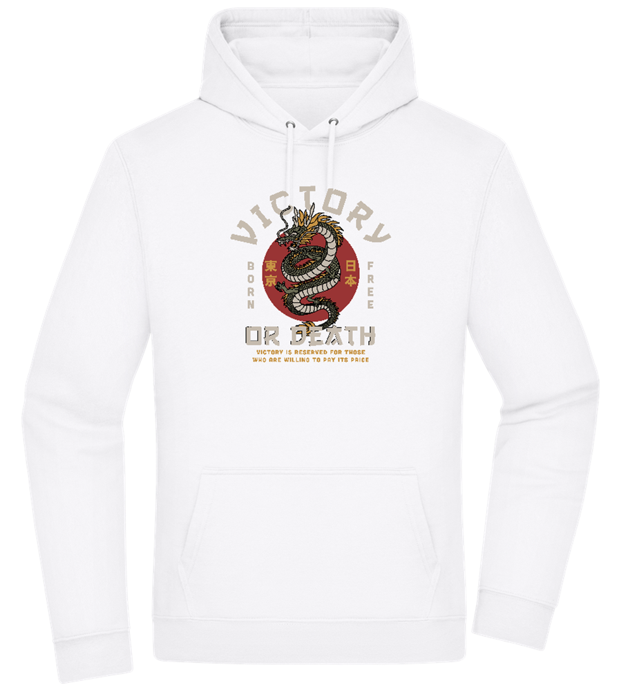 Victory Dragon Design - Premium Essential Unisex Hoodie_WHITE_front