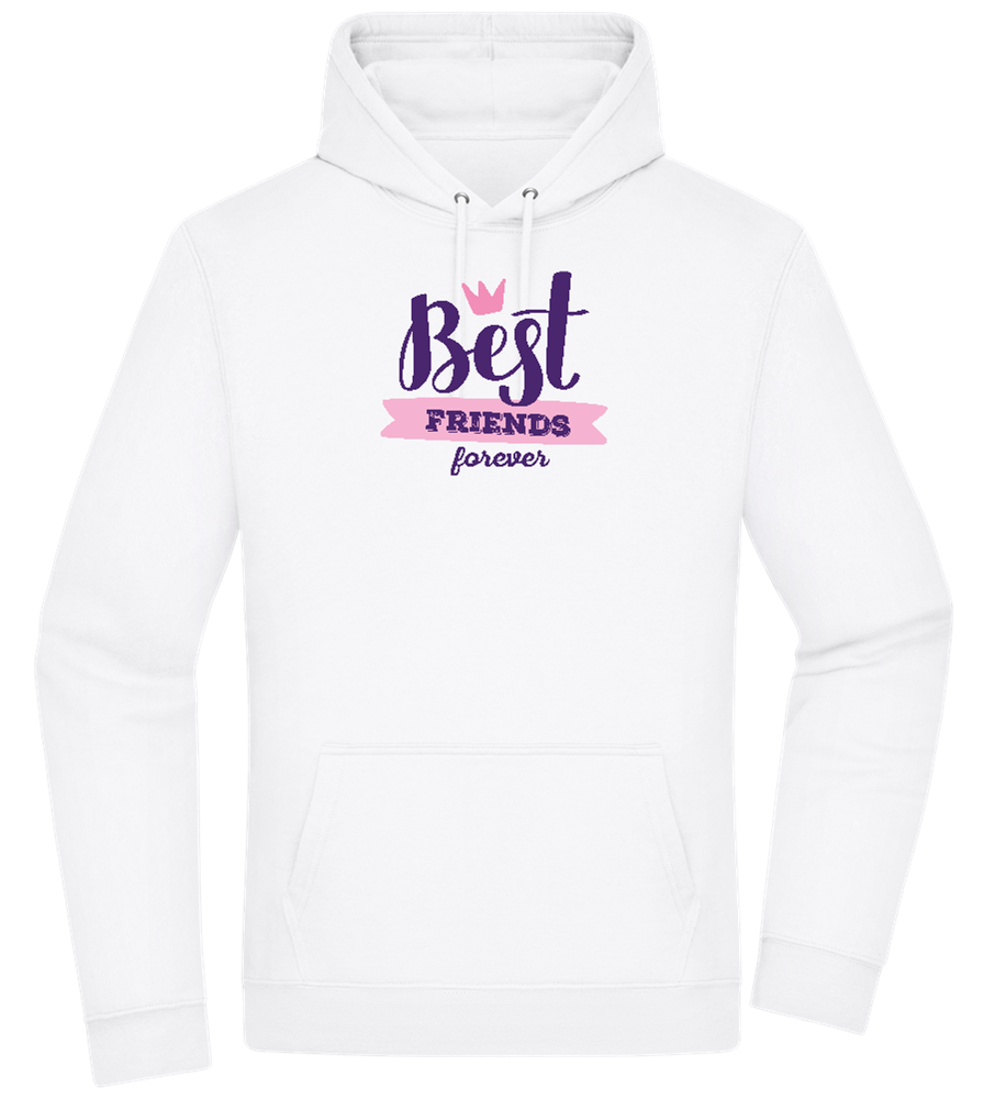 BFF Crown Design - Premium Essential Unisex Hoodie_WHITE_front