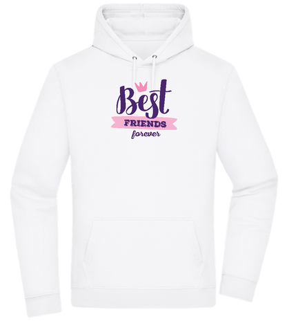 BFF Crown Design - Premium Essential Unisex Hoodie_WHITE_front