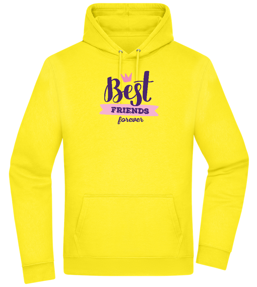 BFF Crown Design - Premium Essential Unisex Hoodie_YELLOW_front