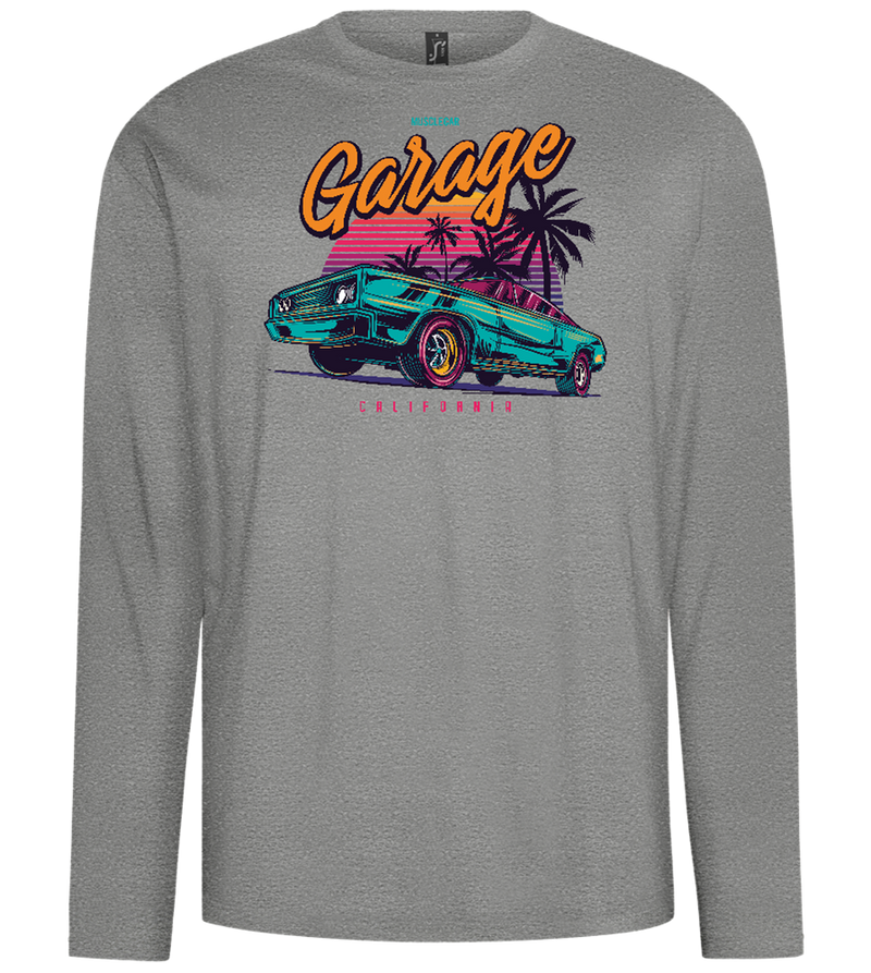 Car Garage Design - Comfort men's long sleeve t-shirt_ORION GREY_front