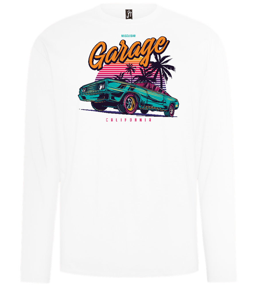 Car Garage Design - Comfort men's long sleeve t-shirt_WHITE_front