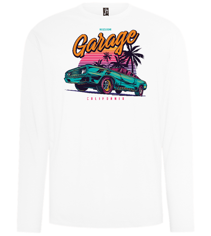 Car Garage Design - Comfort men's long sleeve t-shirt_WHITE_front