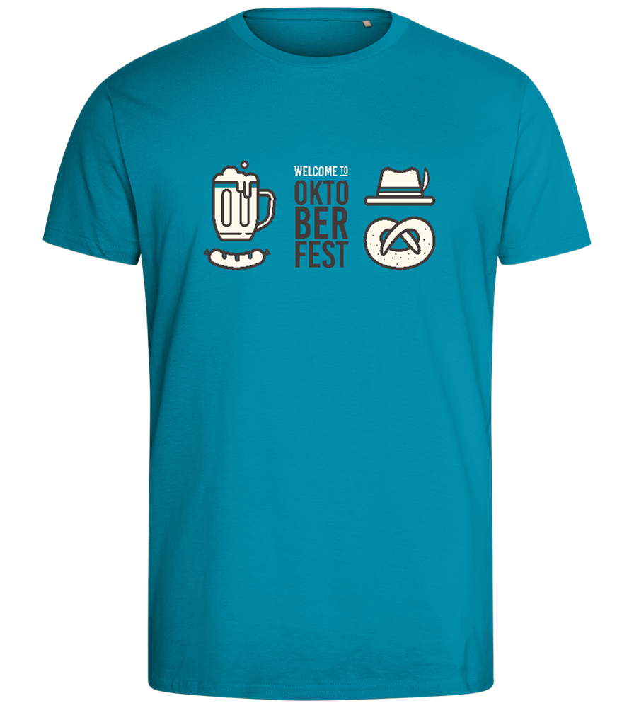 Oktoberfest Basics Design - Comfort men's fitted t-shirt_TURQUOISE_front