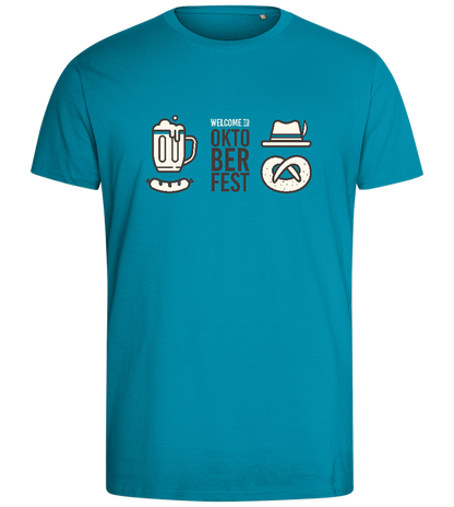 Oktoberfest Basics Design - Comfort men's fitted t-shirt_TURQUOISE_front