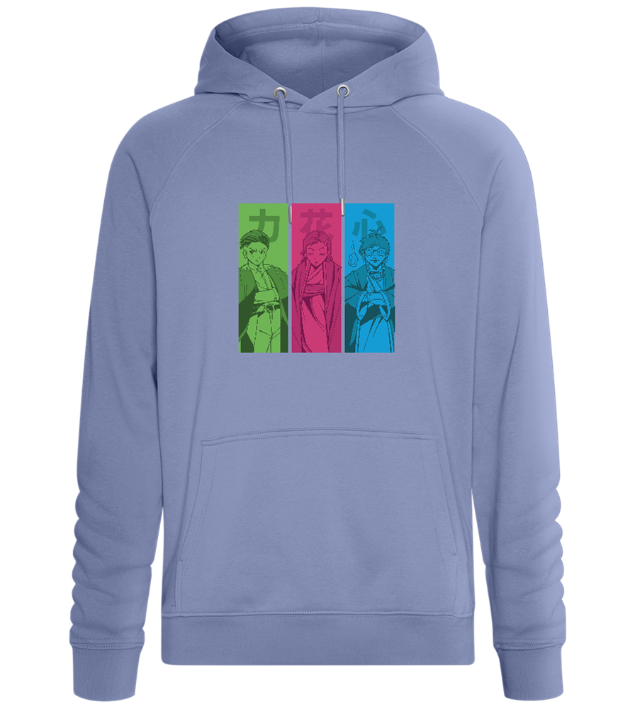 Manga Characters Design - Comfort unisex hoodie_BLUE_front