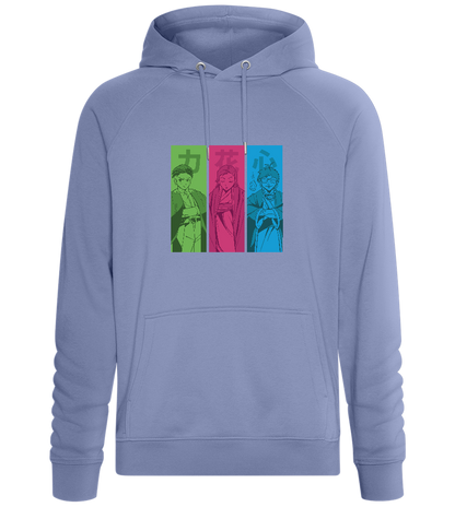 Manga Characters Design - Comfort unisex hoodie_BLUE_front