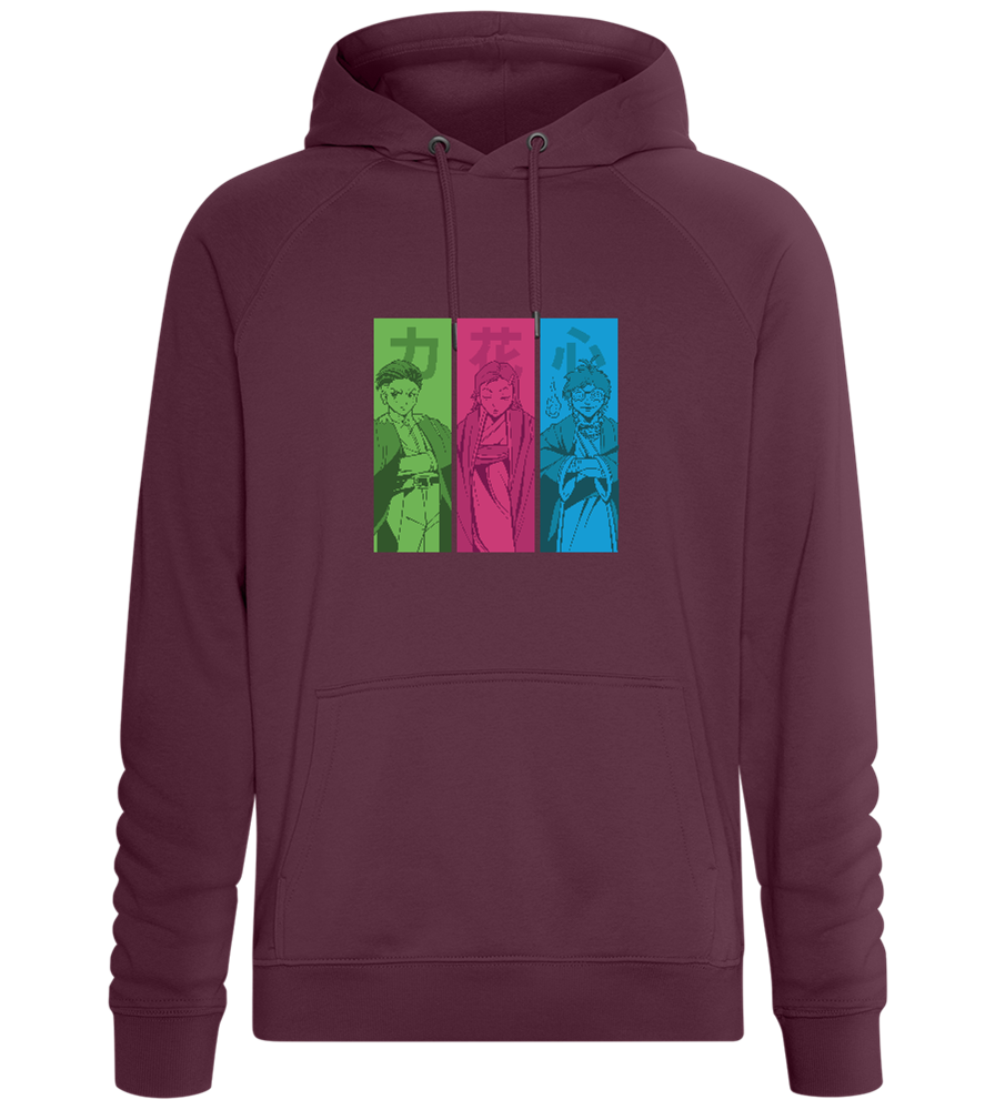 Manga Characters Design - Comfort unisex hoodie_BORDEAUX_front