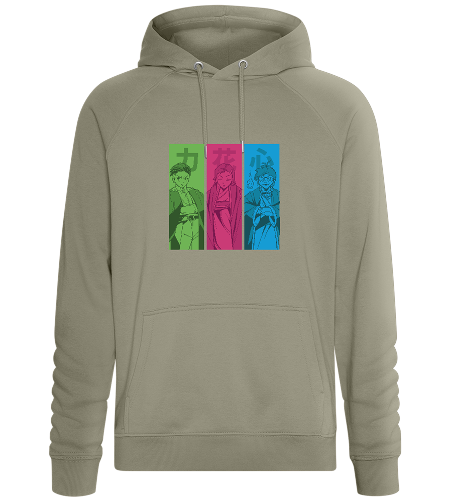 Manga Characters Design - Comfort unisex hoodie_KHAKI_front