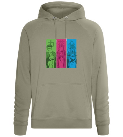 Manga Characters Design - Comfort unisex hoodie_KHAKI_front