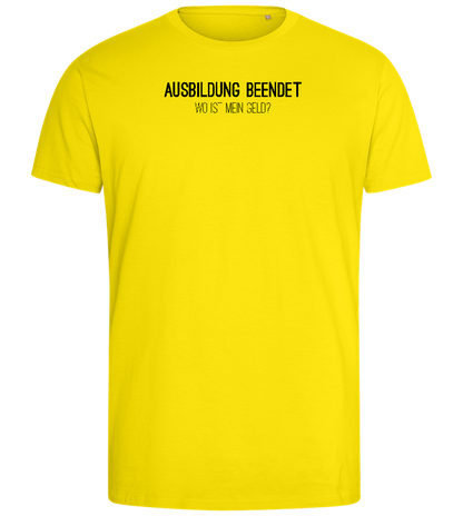 Ausbildung Beendet Design - Comfort men's fitted t-shirt_YELLOW_front