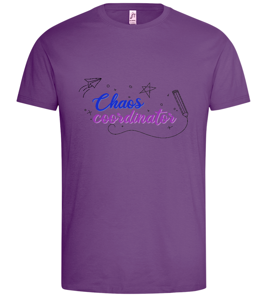 Chaos Coordinator Doodles Design - Premium men's t-shirt_LIGHT PURPLE_front