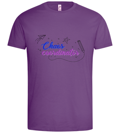 Chaos Coordinator Doodles Design - Premium men's t-shirt_LIGHT PURPLE_front