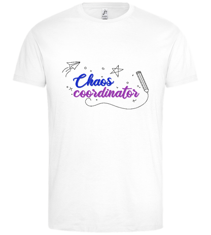 Chaos Coordinator Doodles Design - Premium men's t-shirt_WHITE_front