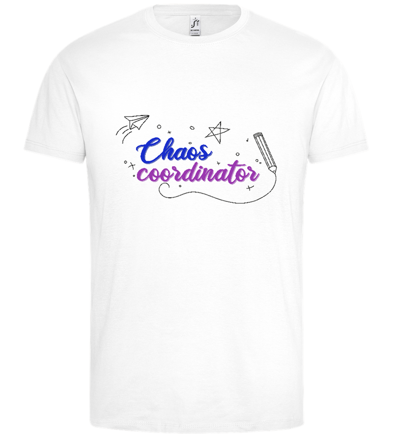 Chaos Coordinator Doodles Design - Premium men's t-shirt_WHITE_front