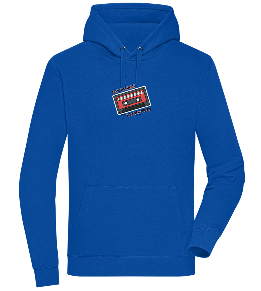 Feel the Beat Design - Premium unisex hoodie_ROYAL_front