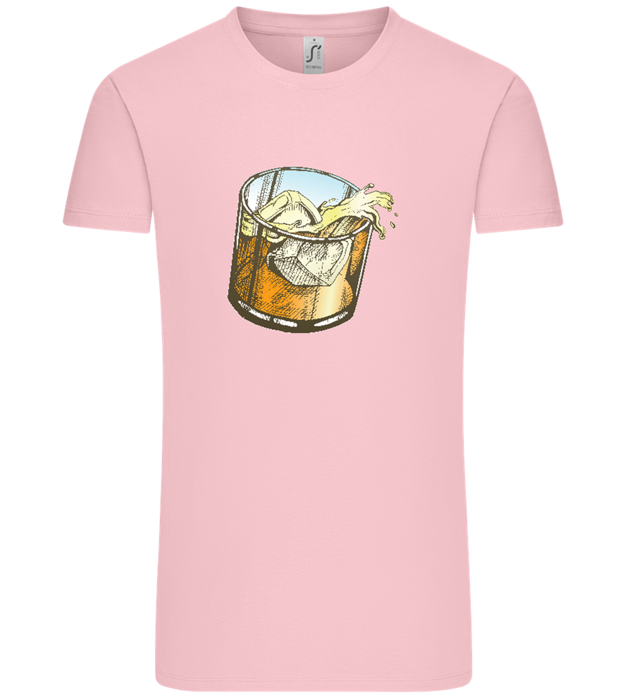 Whiskey Glass Design - Comfort Unisex T-Shirt_CANDY PINK_front