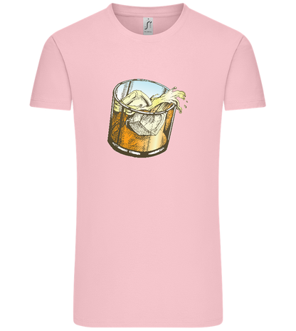 Whiskey Glass Design - Comfort Unisex T-Shirt_CANDY PINK_front