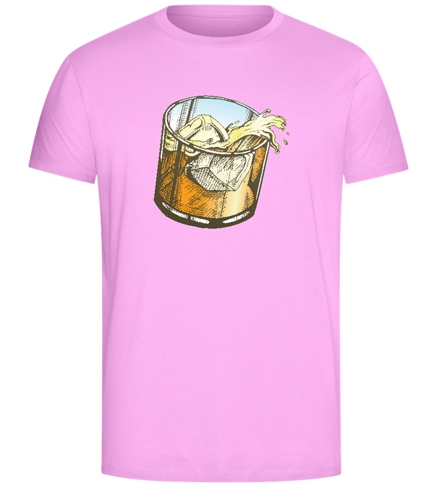 Whiskey Glass Design - Comfort Unisex T-Shirt_CANDY PINK_front