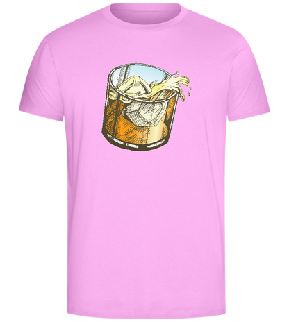 Whiskey Glass Design - Comfort Unisex T-Shirt_CANDY PINK_front