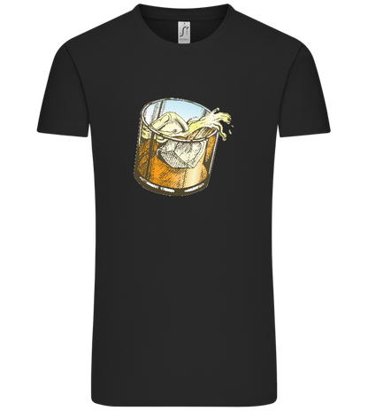 Whiskey Glass Design - Comfort Unisex T-Shirt_DEEP BLACK_front