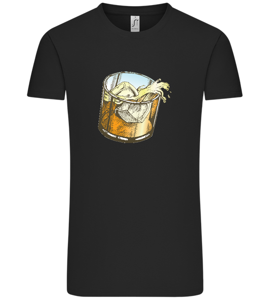 Whiskey Glass Design - Comfort Unisex T-Shirt_DEEP BLACK_front