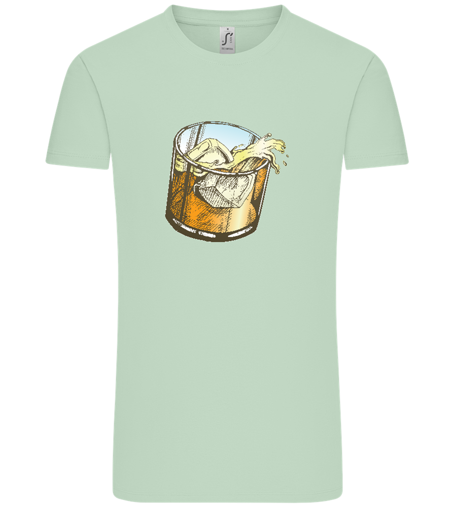 Whiskey Glass Design - Comfort Unisex T-Shirt_ICE GREEN_front