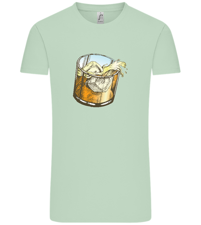 Whiskey Glass Design - Comfort Unisex T-Shirt_ICE GREEN_front