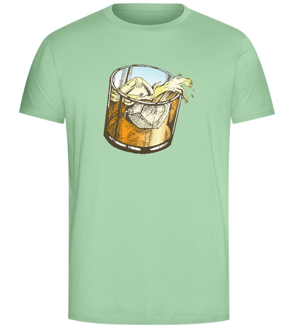 Whiskey Glass Design - Comfort Unisex T-Shirt_ICE GREEN_front