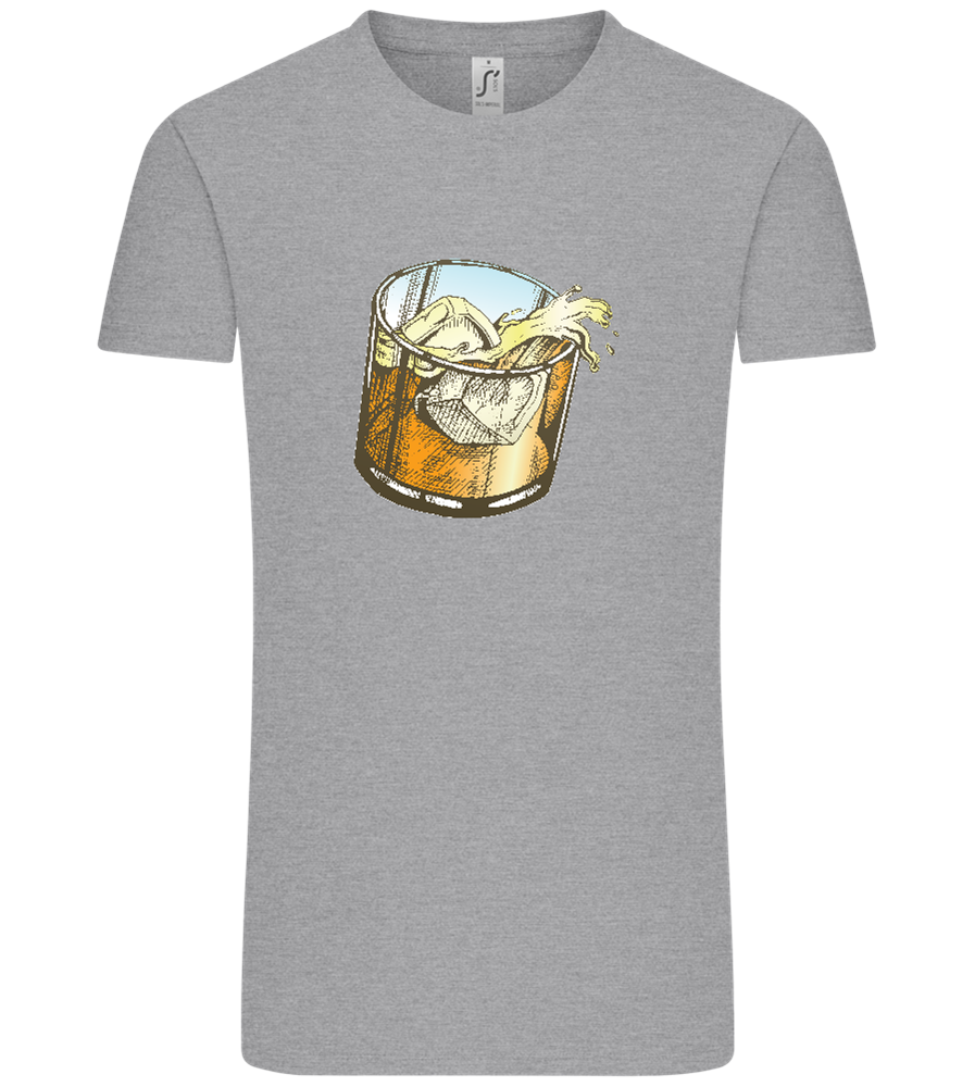 Whiskey Glass Design - Comfort Unisex T-Shirt_ORION GREY_front