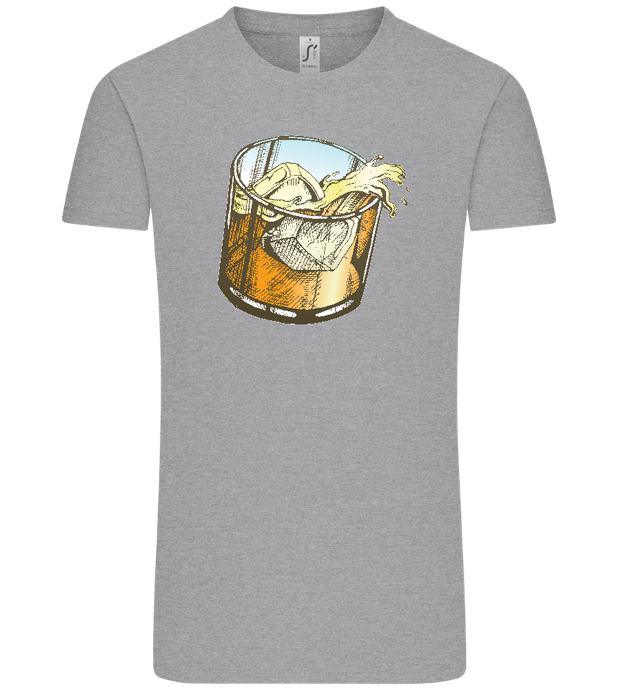 Whiskey Glass Design - Comfort Unisex T-Shirt_ORION GREY_front